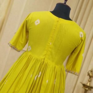 Mal cotton frock with maggam work by Nelli’s