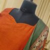 narayanpet cotton elephant border dress orange traditional ethnic wear